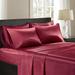 Madison Park Essentials Satin King Red Pillowcases (Set of 2) - Olliix MPE21-783