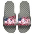 Men's ISlide Gray New York Yankees American Flag Slide Sandals