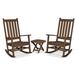 Trex Outdoor Cape Cod 3-Piece Porch Rocking Chair Set Plastic in Brown | Wayfair TXS455-1-TH