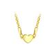 Tuscany Silver Women's Sterling Silver Yellow Gold Plated Magnetic Clasp Heart Popcorn Chain Necklace of Length 43 cm/17 Inch