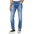 Tommy Hilfiger - Slim Fit Denim Jeans - Denim - 99% Cotton, 1% Elastane - Faded Accents - Berry Mid Blue Comfort - Slim Fit - Size 32/33