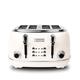 Haden Heritage White Toaster 4 slice - Variable Browning Control Toaster - Stainless Steel Housing - Reheat and Defrost Functions - Self Centring Function - 1370-1630W