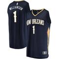 Men's Fanatics Branded Zion Williamson Navy New Orleans Pelicans Replica Fast Break Jersey - Icon Edition