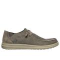 Skechers Men's Melson - Raymon Sneaker | Size 10.0 | Khaki | Textile/Leather/Synthetic | Machine Washable