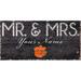 Clemson Tigers 12" x 6" Personalized Mr. & Mrs. Sign