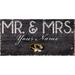 Missouri Tigers 12" x 6" Personalized Mr. & Mrs. Sign