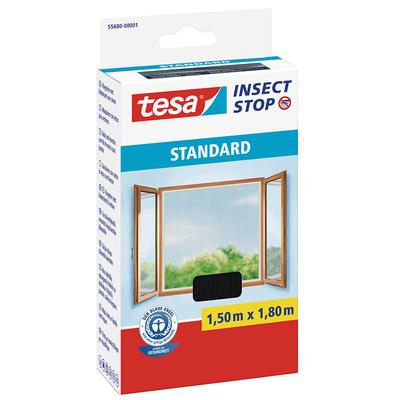 Tesa Fliegengitter Insect Stop Klett Insektenschutz Standard, Anthrazit