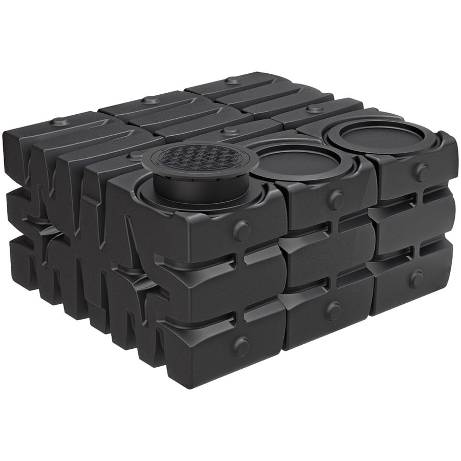 ACO Rain4me Flachtank Garten Plus Zisterne Regenwassertank, 223x255x124 cm, 6000 L,stehend Image