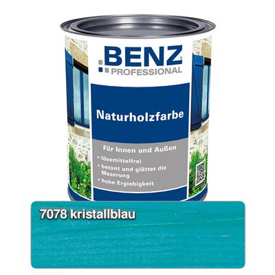 BENZ PROFESSIONAL Naturholzfarbe Holzschutzmittel, 2,5 l, Kristallblau Image