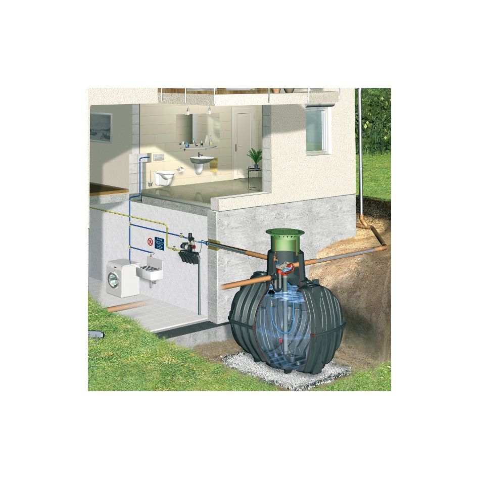 GRAF Carat Hausanlage Eco-Plus Zisterne Regenwassertank, 4800 L, befahrbar PKW Image