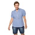 Ulla Popken Women's Trachtenbluse Mit Hemdkragen Rüschen Trachtenblusen, Blue (Hellblau 72), 24 (Size: 50+)