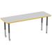 Factory Direct Partners Rectangle T-Mold Adjustable Height Activity Table w/ Super Legs Laminate/Metal in Brown | 30 H in | Wayfair 10018-MPNV