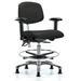 Blue Ridge Ergonomics Vinyl ESD Chair Upholstered/Metal | 34 H x 26 W x 26 D in | Wayfair NECR-MBCH-CR-T1-A1-CF-EG-ESDBLK