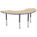 Factory Direct Partners Half Moon T-Mold Adjustable Height Activity Table w/ Super Legs Laminate/Metal in Brown | 30 H in | Wayfair 10080-MPBL