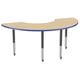 Factory Direct Partners Half Moon T-Mold Adjustable Height Activity Table w/ Super Legs Laminate/Metal in Brown | 30 H in | Wayfair 10080-MPBL