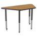 Factory Direct Partners Trapezoid T-Mold Adjustable Height Activity Table w/ Super Legs Laminate/Metal | 30 H in | Wayfair 10073-OKBK
