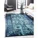 Blue 60 x 0.5 in Area Rug - RugPal Dauphine Oriental Lagoon Area Rug Polypropylene | 60 W x 0.5 D in | Wayfair 1858733