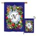 Breeze Decor Winter Initial Wonderland Impressions Decorative Vertical 2-Sided Polyester 18.5 x 13 in. Flag Set | Wayfair