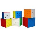 Gobus MoYu MoFangJiaoShi Speed Cube 2x2 3x3 4x4 5x5 6x6 7x7 Magic Cube Puzzle Cubes Set, Pack of 6 Puzzle Cubes Collection Gift Set (Stickerless)