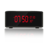 Hades 1080p HD WIFI Nanny Cam Alarm Clock Wireless Charging Station Bluetooth Speaker
