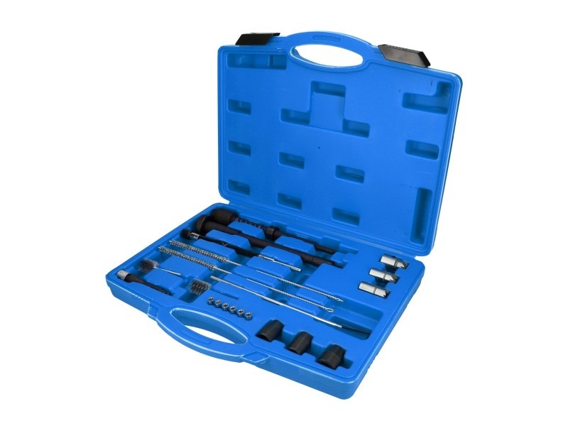 Brilliant Tools Injektorsitz- und Schacht-Reinigungs-Satz, 21-tlg. Reinigungs-/Fräswerkzeugsatz, CR-Injektorschacht,Demontagewerkzeugsatz, Common-Rail Image