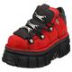 New Rock Half Boot Tower Unisex Platform Shoes in Red Black - 5.5 UK M - 5 UK W