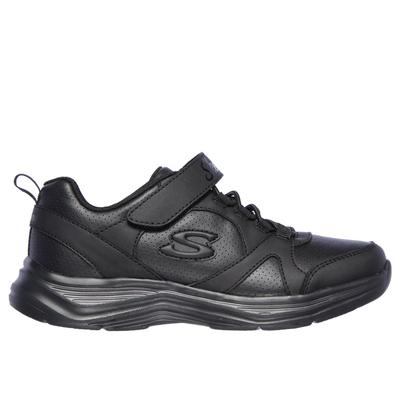 Skechers Girl's Glimmer Kicks - School Struts Sneaker | Size 12.5 | Black | Synthetic | Vegan