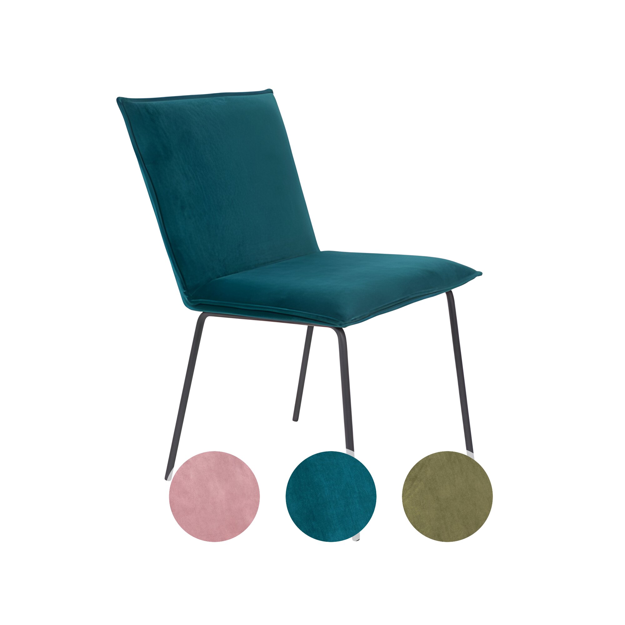 designline »Floke Velvet« Polsterstuhl petrol