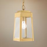 Oslo 6 1/4"W Satin Brass Outdoor Lantern Mini Pendant Light