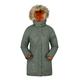 Mountain Warehouse Inferno Parka Womens Jacket - Water Resistant Ladies Winter Raincoat, Breathable, Adjustable Fit, Detachable Faux Fur Hood, Multiple Pockets Khaki 12
