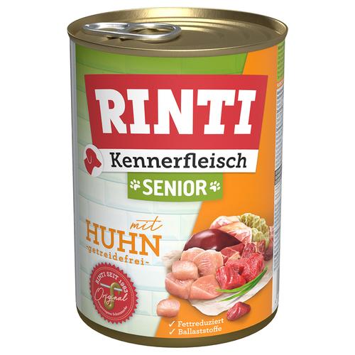 24 x 400g Kennerfleisch Senior Huhn RINTI Hundefutter nass