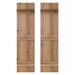 Dogberry Collections Traditional Board & Batten Exterior Shutters Wood in Brown | 48 H x 14 W x 1.63 D in | Wayfair w-trad-1448-blnd