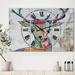 East Urban Home Colorful Deer I - Large Cottage 3 Panels Wall Clock Metal | 36 H x 28 W x 1 D in | Wayfair DC4A31576FE24D76863EF62E88BD9062