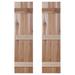 Dogberry Collections Traditional Board & Batten Exterior Shutters Wood in Brown | 48 H x 14 W x 1.63 D in | Wayfair w-trad-1448-unfi