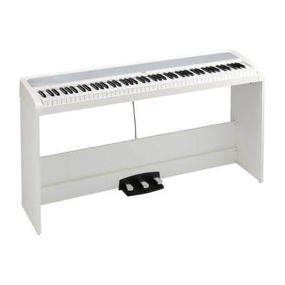 Korg B2SPWH 88-Key Digital Piano with Stand and Three-Pedal System (White) B2SPWH