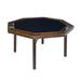 Kestell Furniture 52" Oak Contemporary Folding Poker Table Felt | 29.5 H x 52 W x 48 D in | Wayfair O-91-F-Dark Green Felt/Pecan