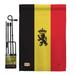 Breeze Decor Belgium of the World Nationality Impressions Decorative Vertical 2-Sided Polyester 1'7 x 1'1 ft. Flag Set in Red | Wayfair