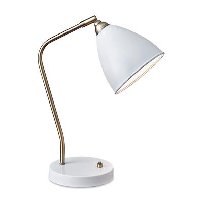 Adesso Chelsea Desk Lamp with Usb Port - White
