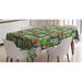 East Urban Home City Geometric Tablecloth Polyester in Gray/Green/Orange | 60 D in | Wayfair 188CAF242F1540059D1B0F77E897EAB2