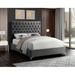 Mercer41 Dermott Platform Bed Upholstered/Velvet, Metal in Gray/Black/Yellow | 56 H x 65 W x 86.5 D in | Wayfair A69C5C42D90B4F0986FEB6274AEC5BBF