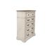 Lark Manor™ Adria 5 Drawer 38" W Dresser Wood in Brown/White | 54 H x 38 W x 19 D in | Wayfair 86AF04CD2D774229A7246D5B8FA2C228