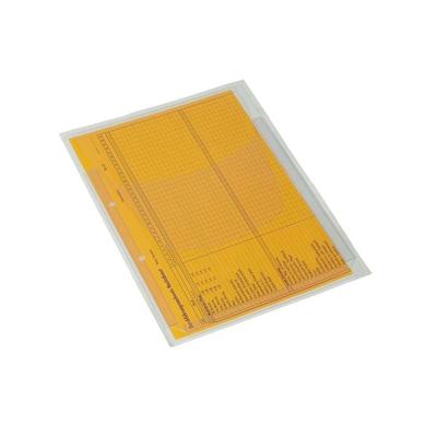 EICHNER 10 Selbstklebende Dehnfaltentaschen A4 mit runder Verschlußkappe transparent, 24.5x31.5 cm