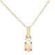 Citerna 9 ct Yellow and White Gold Opal Birth Stone Pendant + 45 cm Yellow Gold Trace Chain