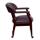 Burgundy Top Grain Leather Conference Chair With Accent Nail Trim And Casters - Dark Red