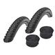 Schwalbe Rapid Rob MTB Tyres 27.5 x 2.25 Inches and Schwalbe Schrader Valve Tubes Set of 2 Black