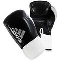 adidas Men's Hybrid 65 Boxing Gym Training Sparring Fitness Gloves, Black/White, 12 oz