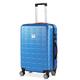 MONZANA® Expoack Large Hard Shell Suitcase | ABS Plastic Wheeled Travel Luggage | Trolley Case with TSA Combination Lock | 4X Twin Spinner Wheels Telescopic Handle | Azure Blue
