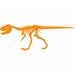 Isabelle & Max™ Alvie Dinosaur Skeleton for Boys Room T-Rex Skeleton Wall Decal Metal in Orange | 14.5 H x 40 W x 0.01 D in | Wayfair