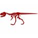 Isabelle & Max™ Alvie Dinosaur Skeleton for Boys Room T-Rex Skeleton Wall Decal Plastic in Red | 8 H x 22 W x 0.01 D in | Wayfair