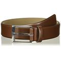 Hugo Boss Men's Gellot Grainy Leather Belt, Dark Brown, 36